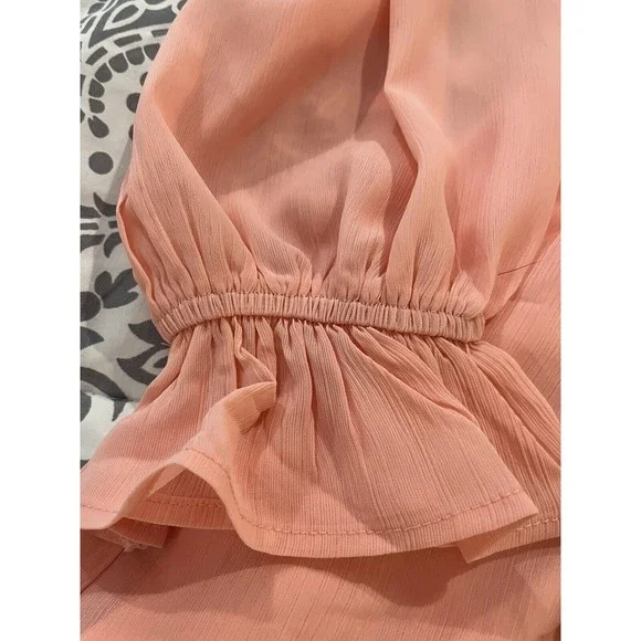 zescia womans sexy long sleeve dress w/tie, smocked waist sz womans sm NWT - Picture 9 of 14